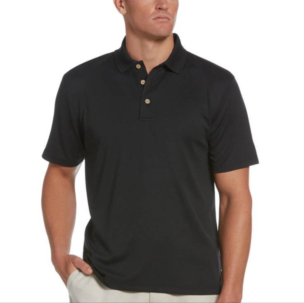 Cubavera solid black textured POLO Med.